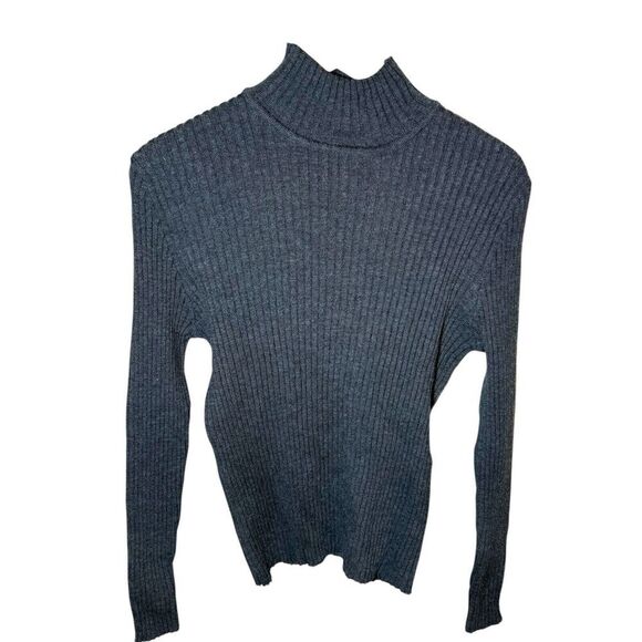 Vtg Nordstrom Preview SZ L Womens 100% Merino Mock Turtleneck Sweater Career - Picture 1 of 10